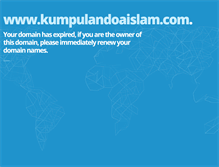 Tablet Screenshot of kumpulandoaislam.com